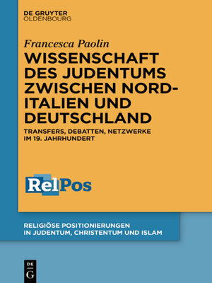 cover image of Wissenschaft des Judentums zwischen Norditalien und Deutschland